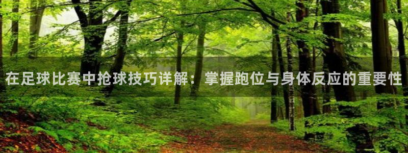 在足球比赛中抢球技巧详解：掌握跑位与身体反应的重要性