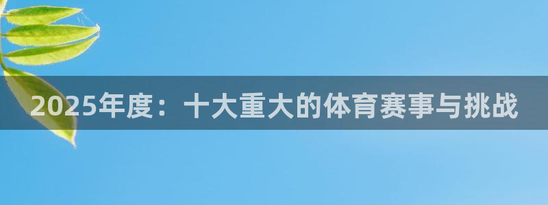 2025年度：十大重大的体育赛事与挑战
