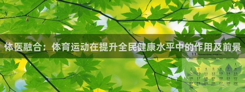 体医融合：体育运动在提升全民健康水平中的作用及前景